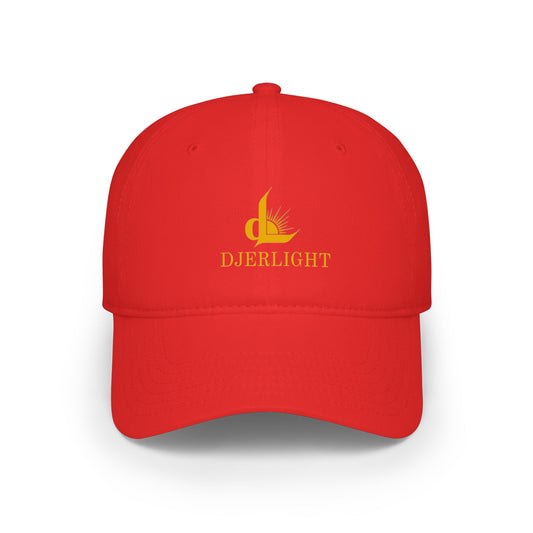 DJERLIGHT Logo Baseball Cap — Low Profile White Hat