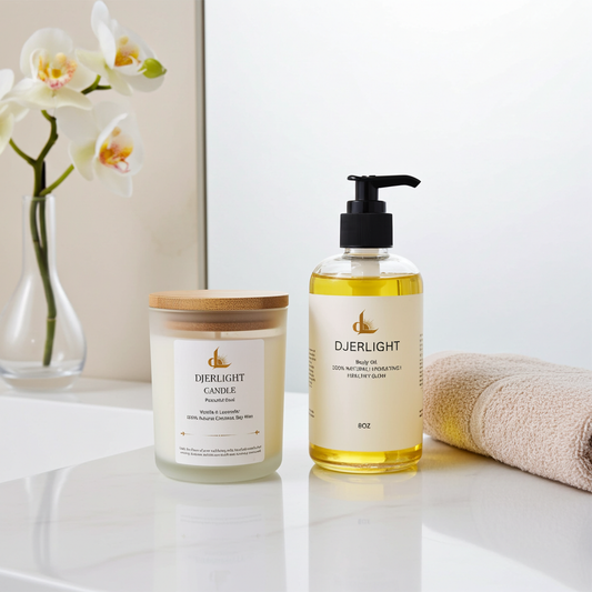 Djerlight Self-Care Set (Candle + Body Oil)