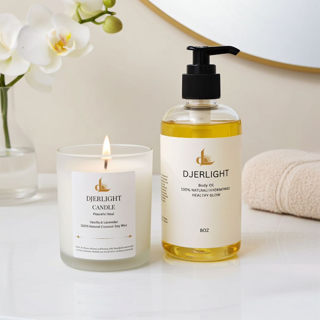 Djerlight Self-Care Set (Candle + Body Oil)