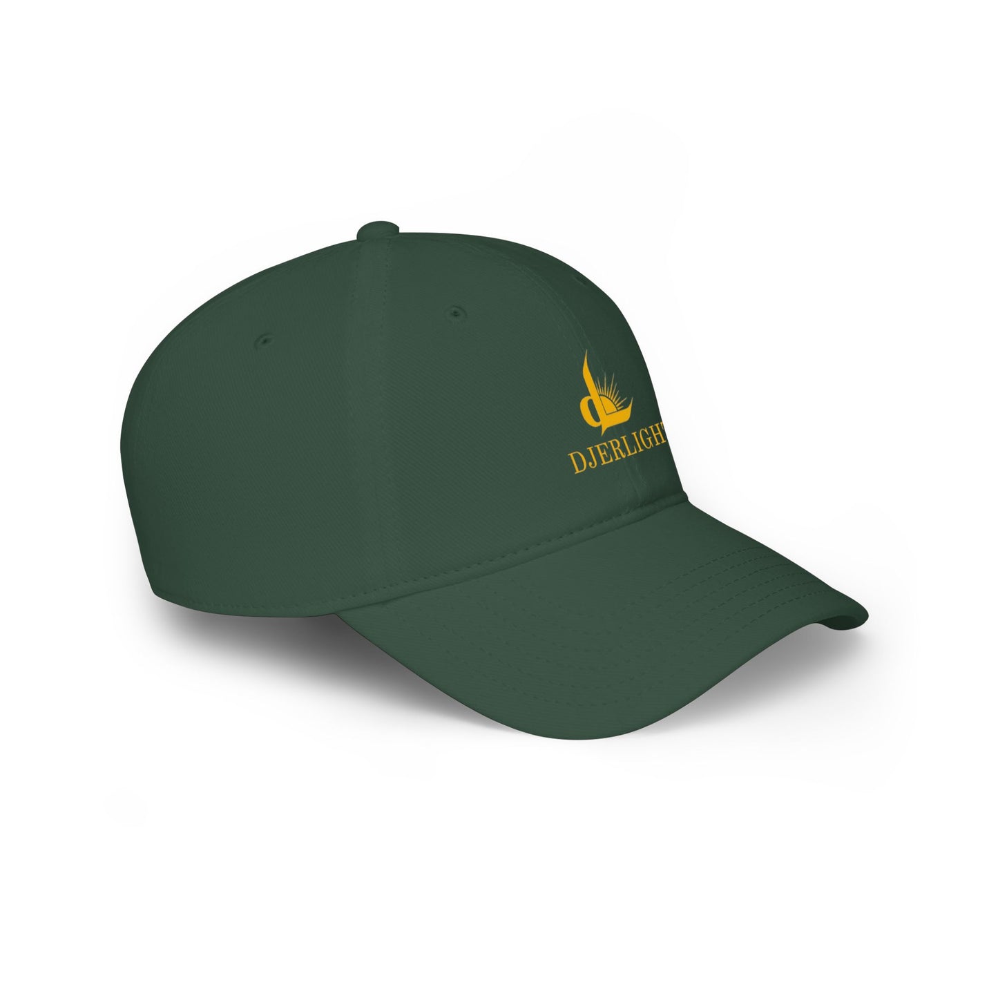 DJERLIGHT Logo Baseball Cap — Low Profile White Hat
