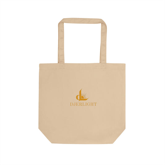 Eco Tote Bag - Minimal Gold Sailboat Logo Cotton Market Tote