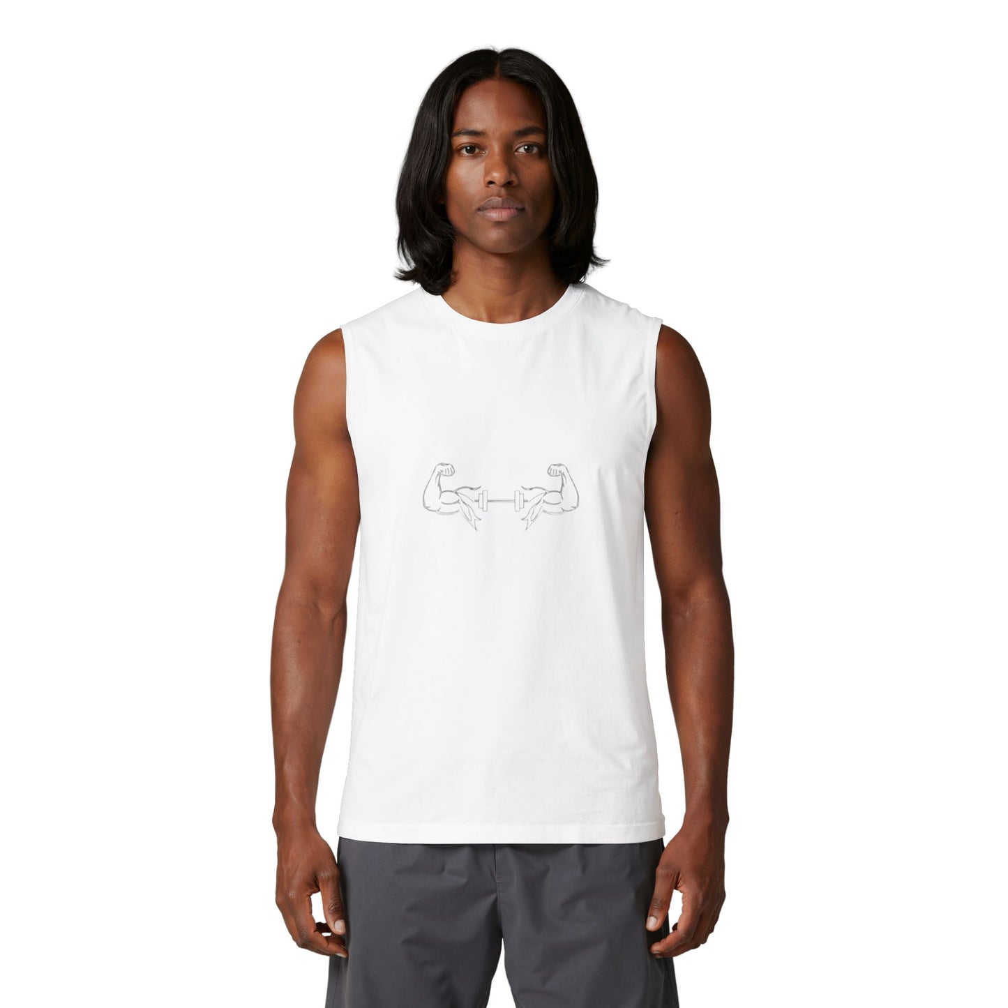 Muscle Tank — Minimal Arm Flex Graphic Tank Top