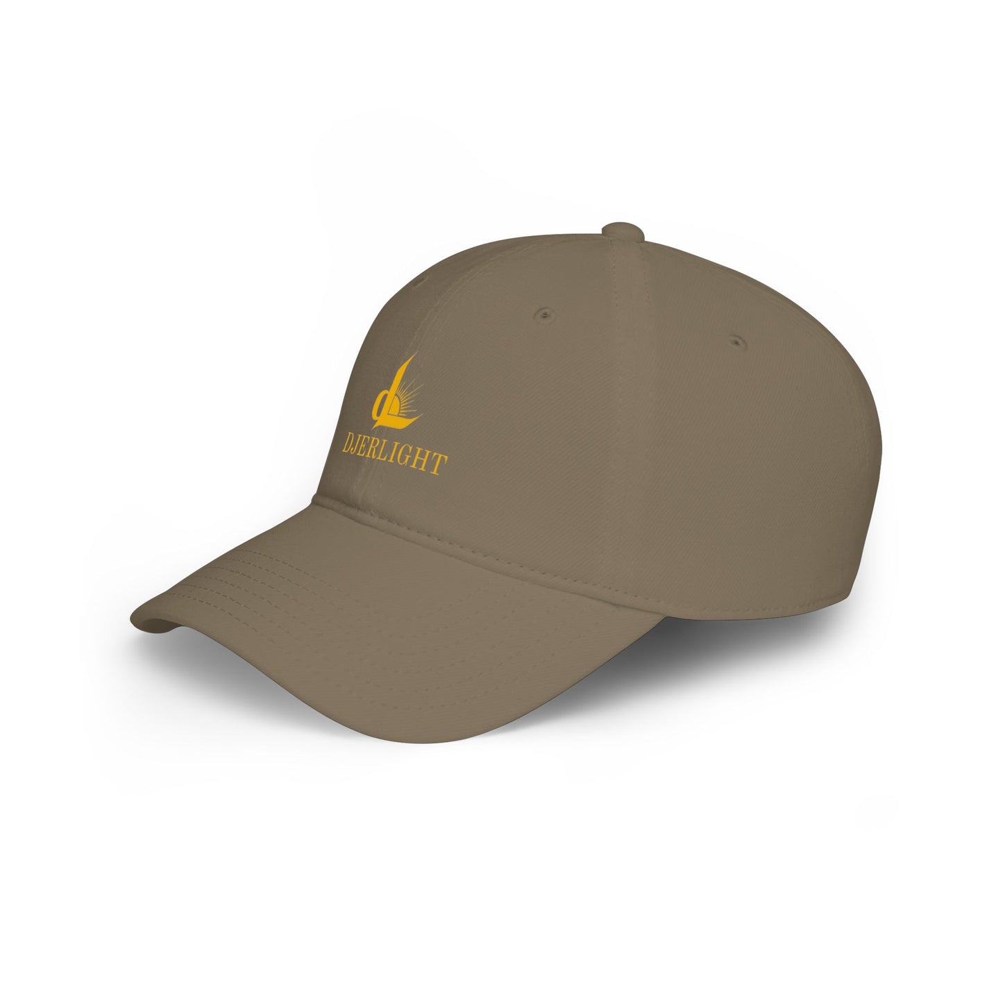 DJERLIGHT Logo Baseball Cap — Low Profile White Hat