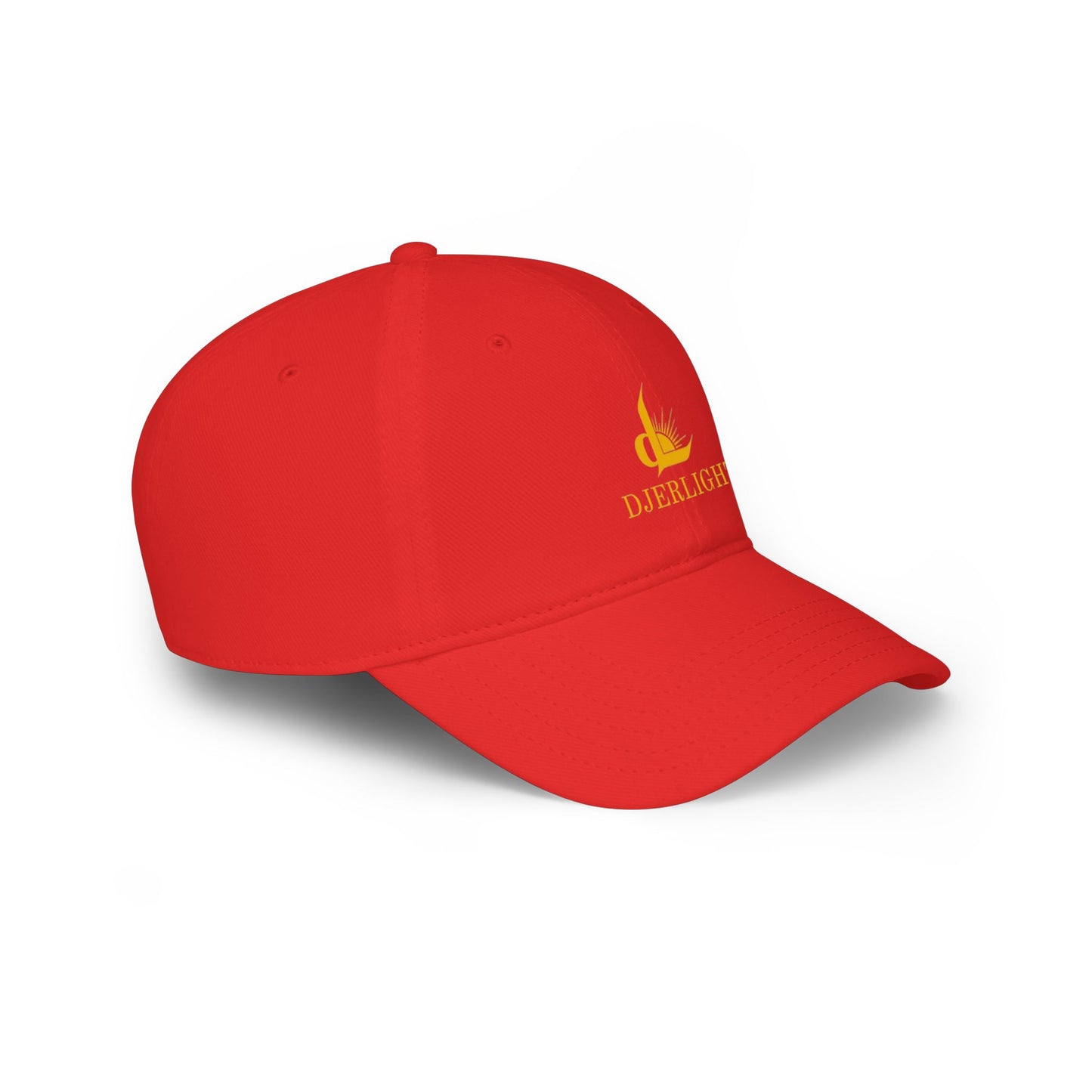 DJERLIGHT Logo Baseball Cap — Low Profile White Hat