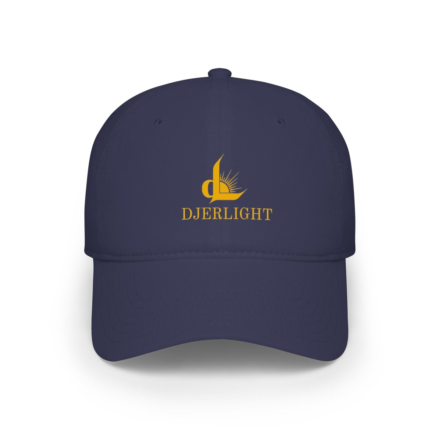 DJERLIGHT Logo Baseball Cap — Low Profile White Hat