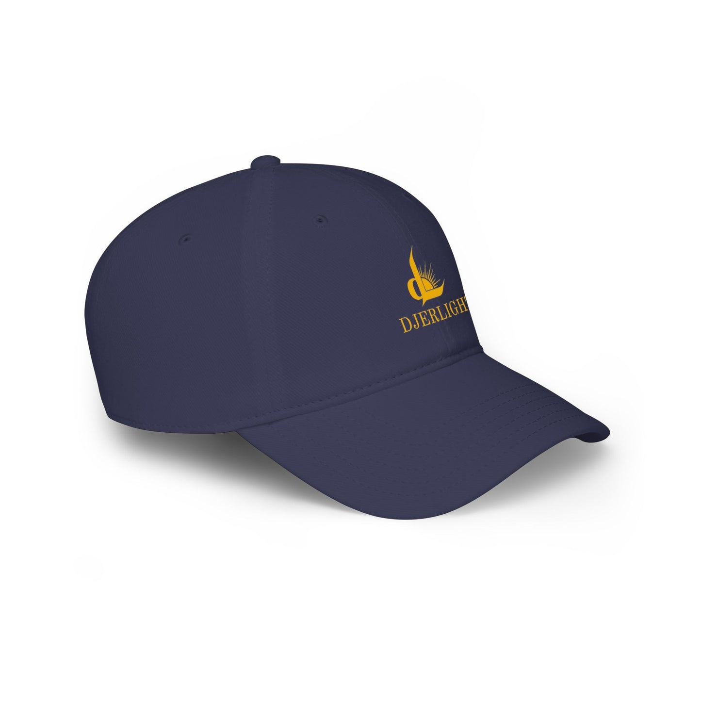 DJERLIGHT Logo Baseball Cap — Low Profile White Hat