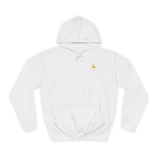 Minimalist College Hoodie with Small Gold Crest – Campus Casual Pullover