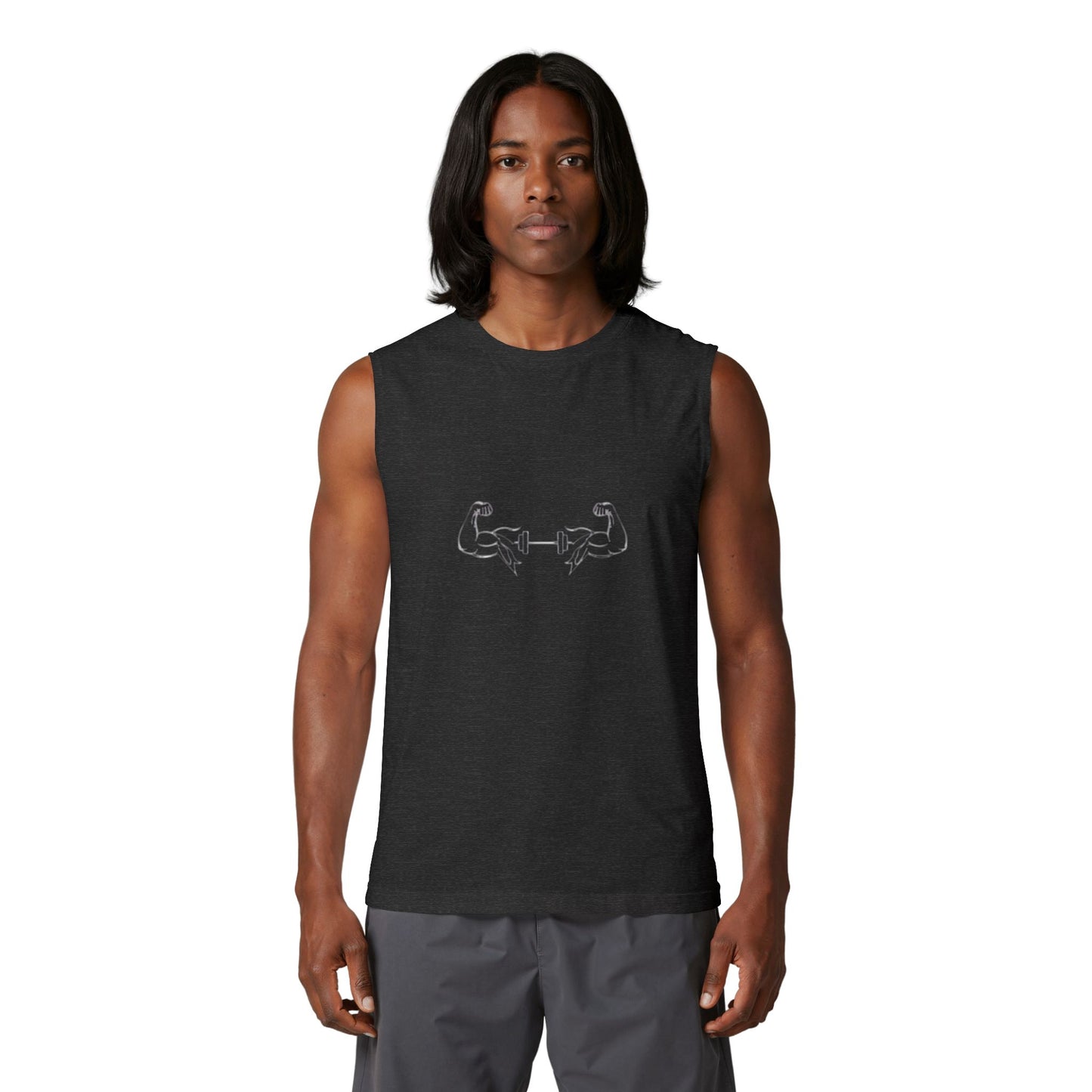 Muscle Tank — Minimal Arm Flex Graphic Tank Top