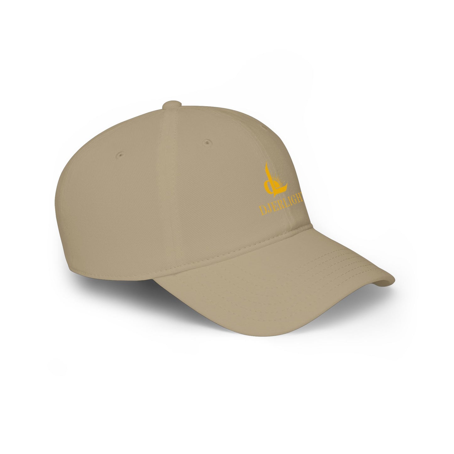 DJERLIGHT Logo Baseball Cap — Low Profile White Hat