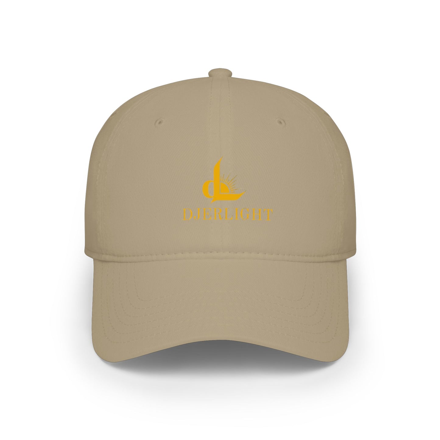 DJERLIGHT Logo Baseball Cap — Low Profile White Hat