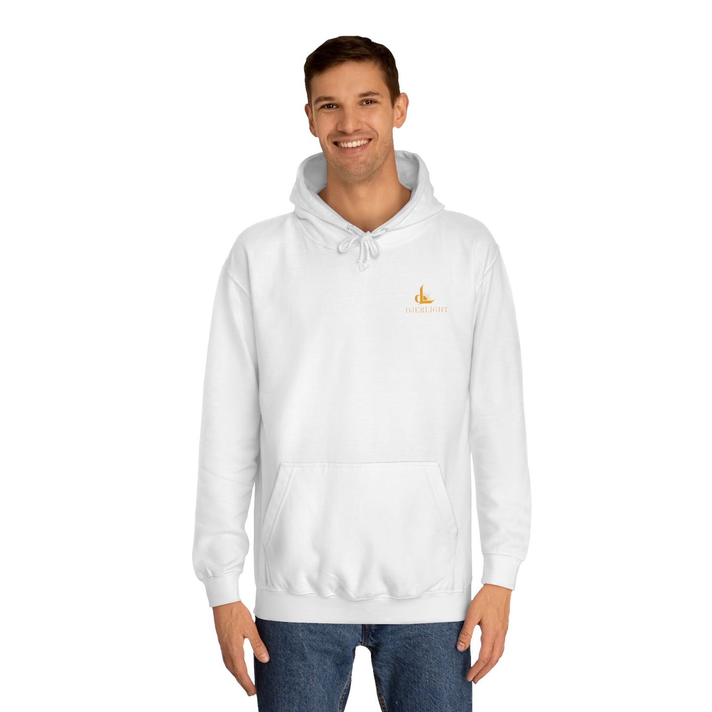 Minimalist College Hoodie with Small Gold Crest – Campus Casual Pullover