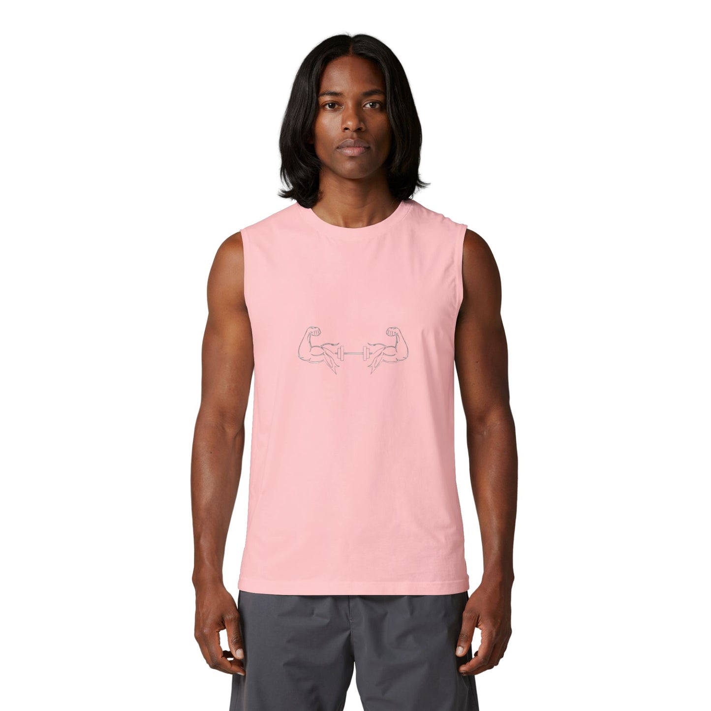 Muscle Tank — Minimal Arm Flex Graphic Tank Top