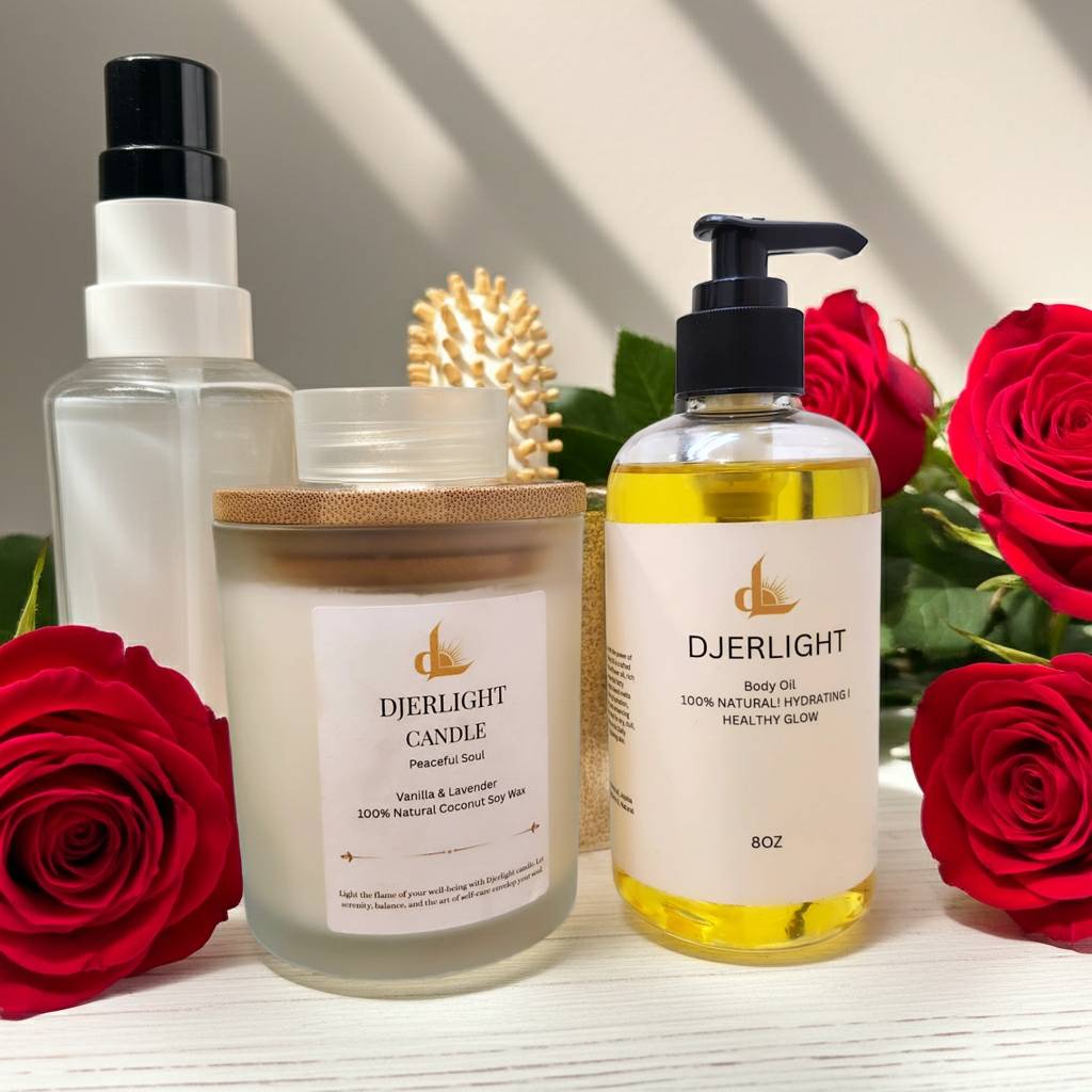Djerlight Self-Care Set (Candle + Body Oil)