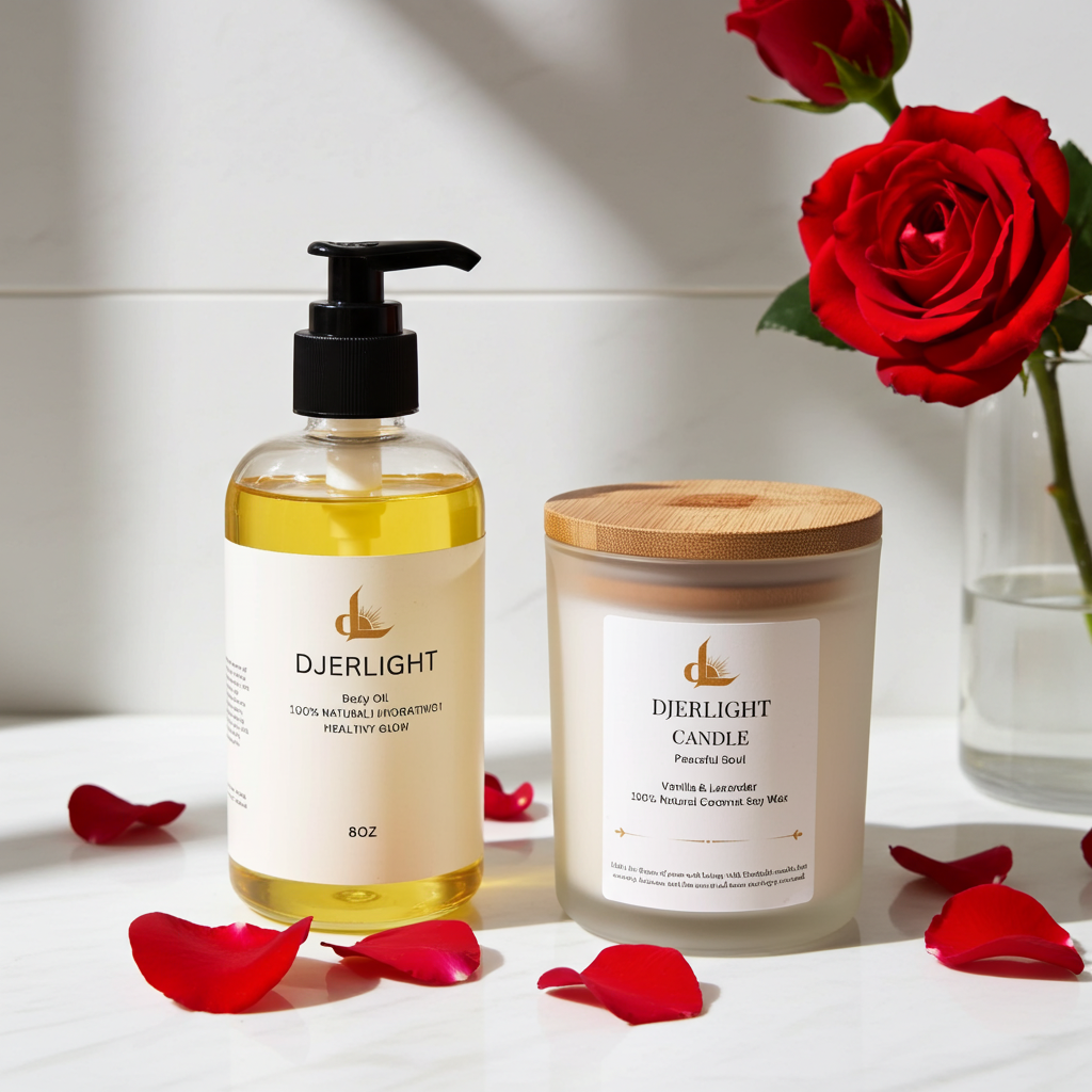 Djerlight Self-Care Set (Candle + Body Oil)