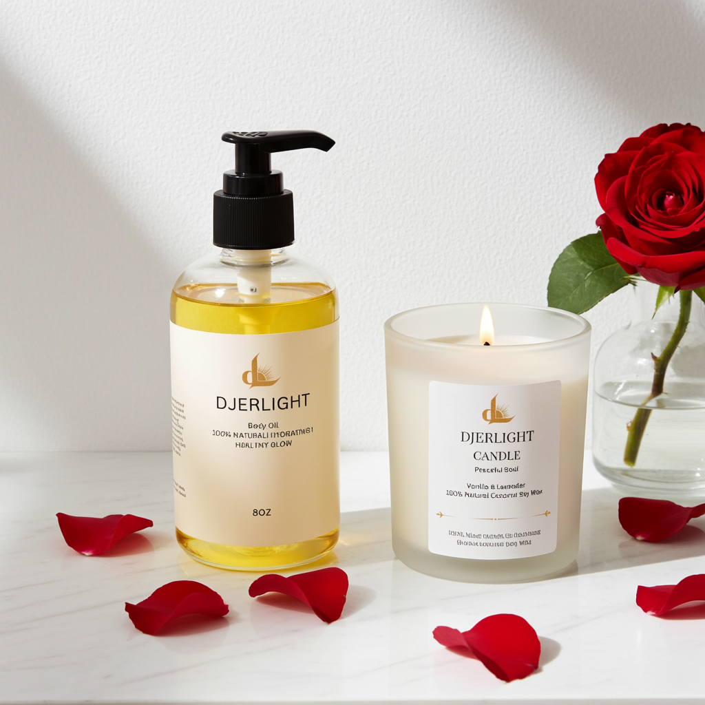 Djerlight Self-Care Set (Candle + Body Oil)