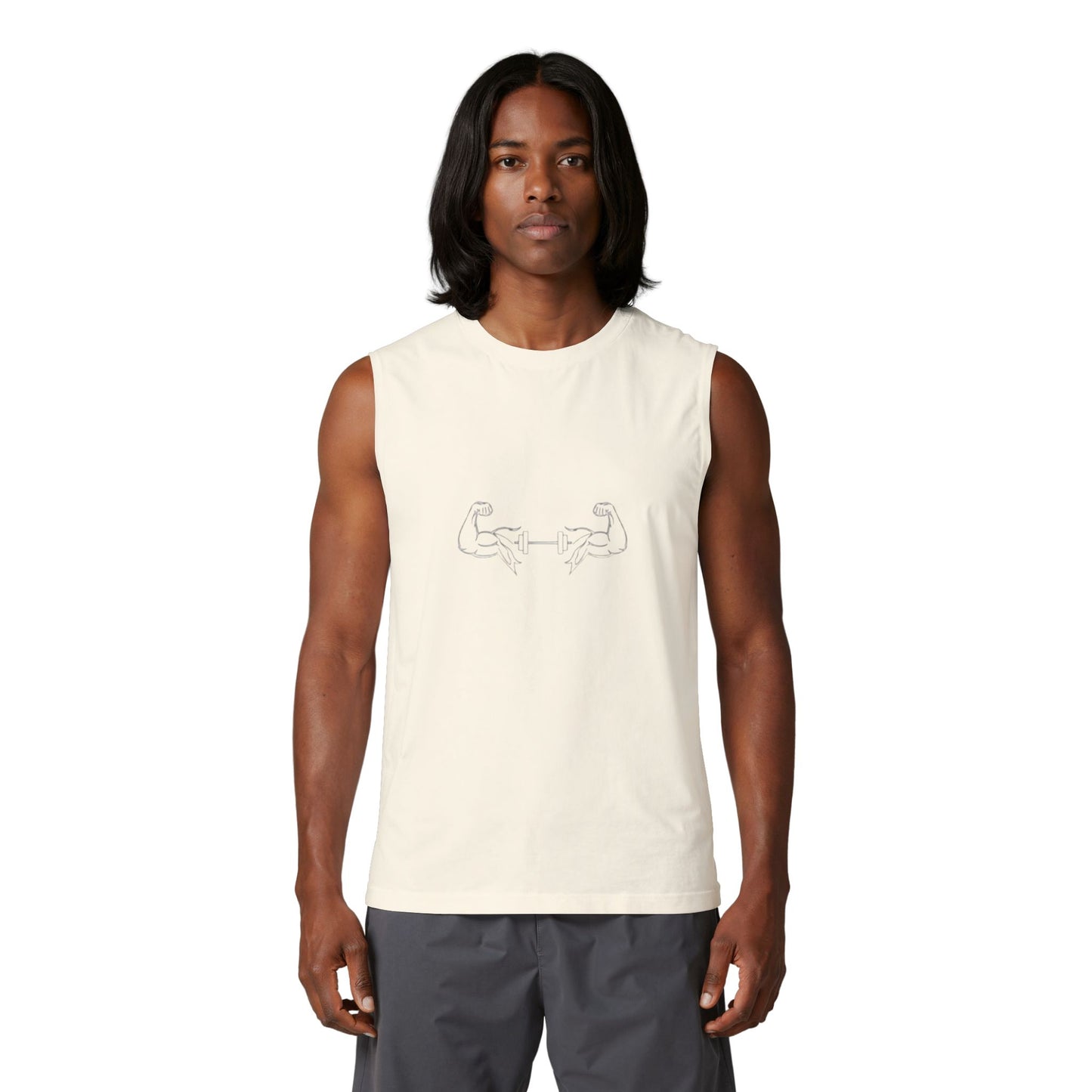 Muscle Tank — Minimal Arm Flex Graphic Tank Top