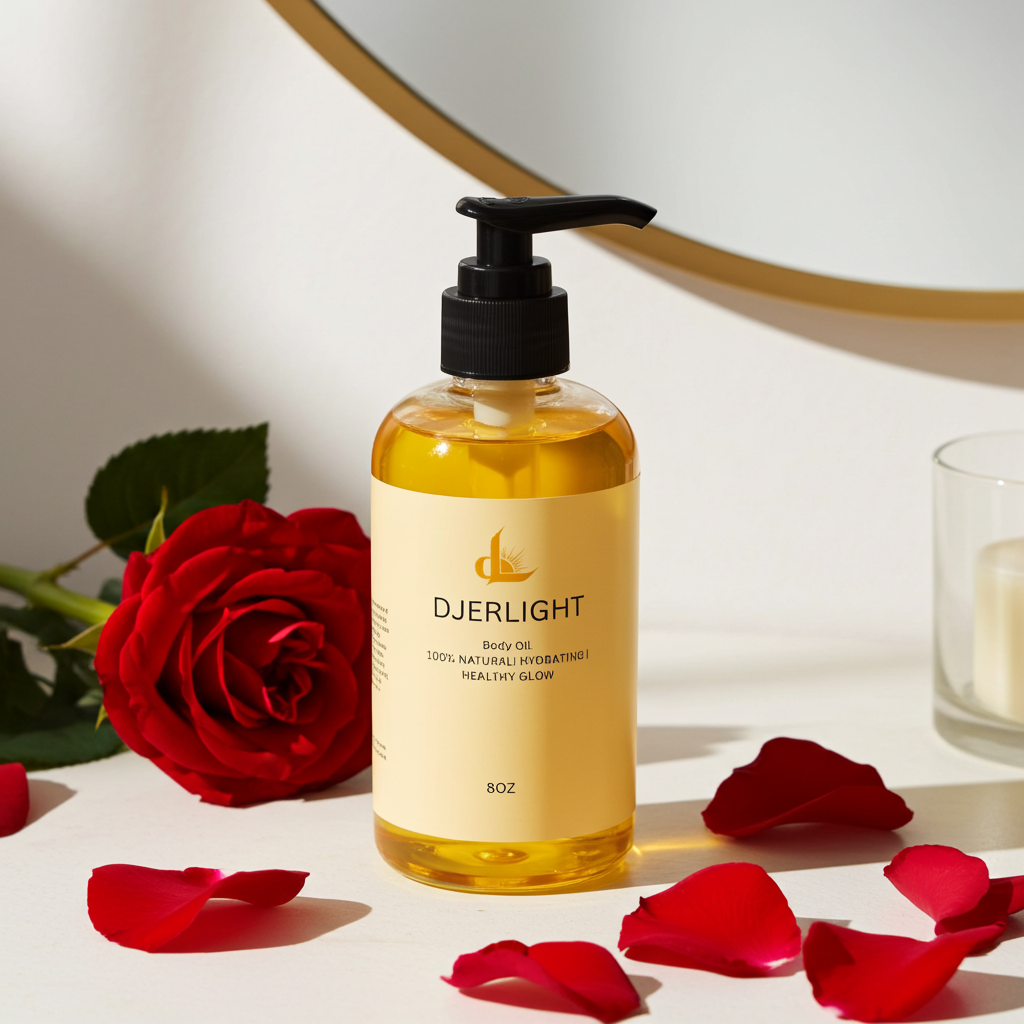 Djerlight Body Oil –  100% Natural Body Oil for Radiant Skin & Relaxation