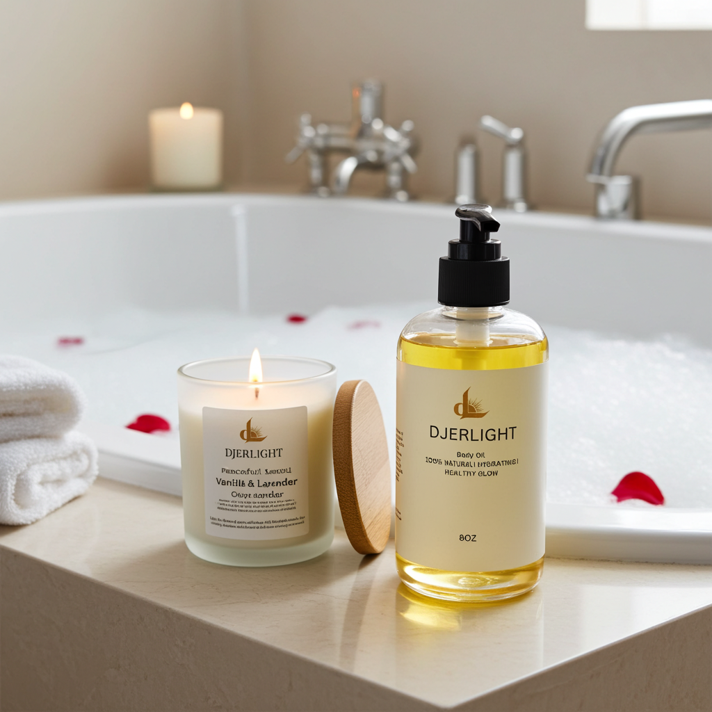 Djerlight Self-Care Set (Candle + Body Oil)