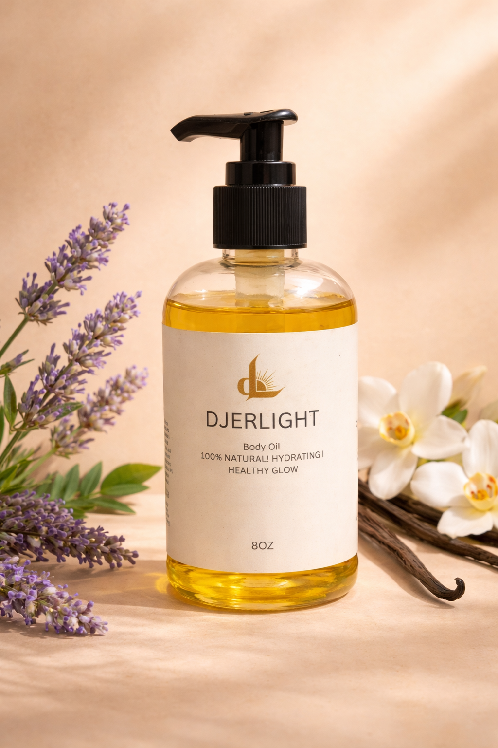 Djerlight Body Oil –  100% Natural Body Oil for Radiant Skin & Relaxation