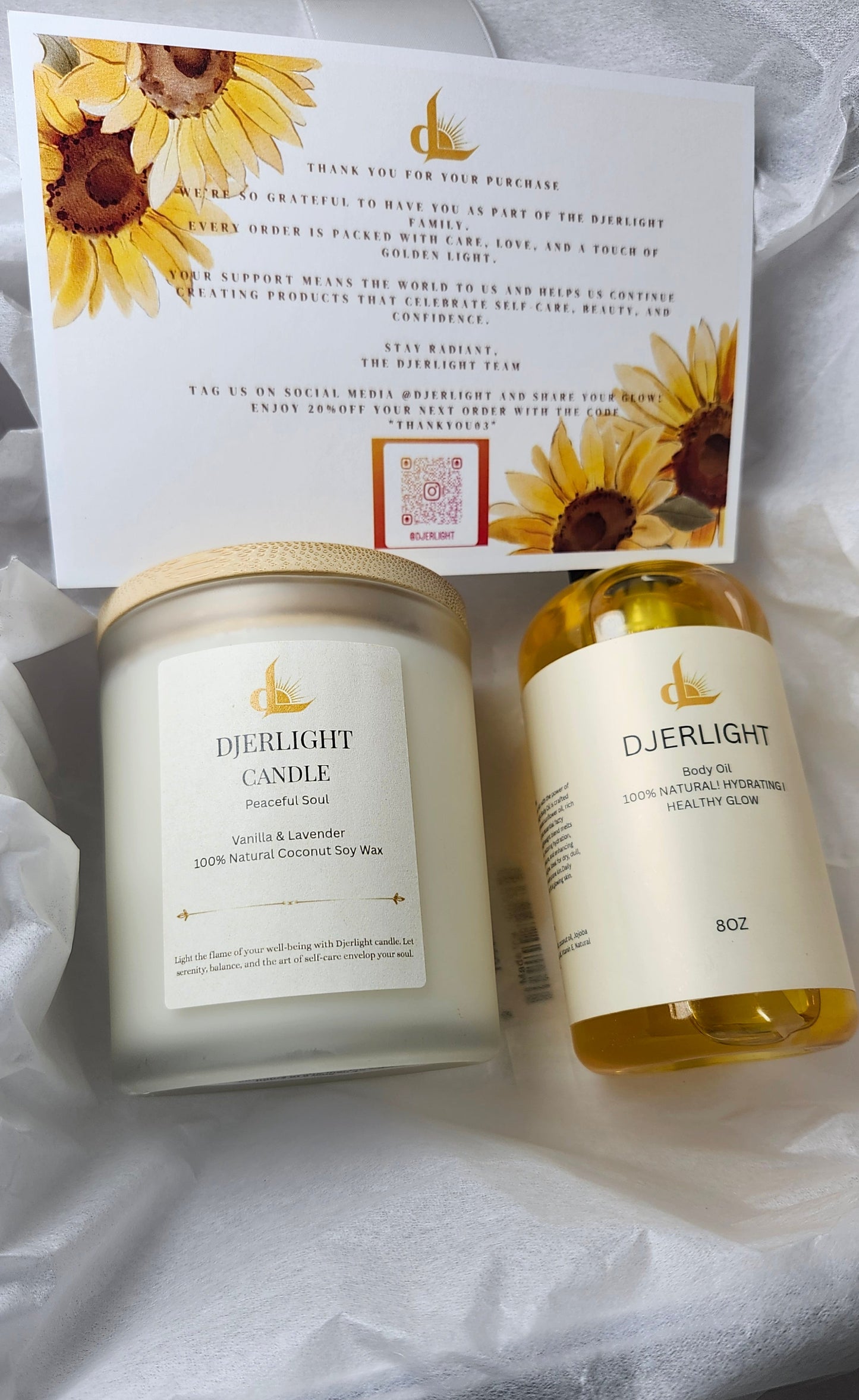 Djerlight Self-Care Set (Candle + Body Oil)
