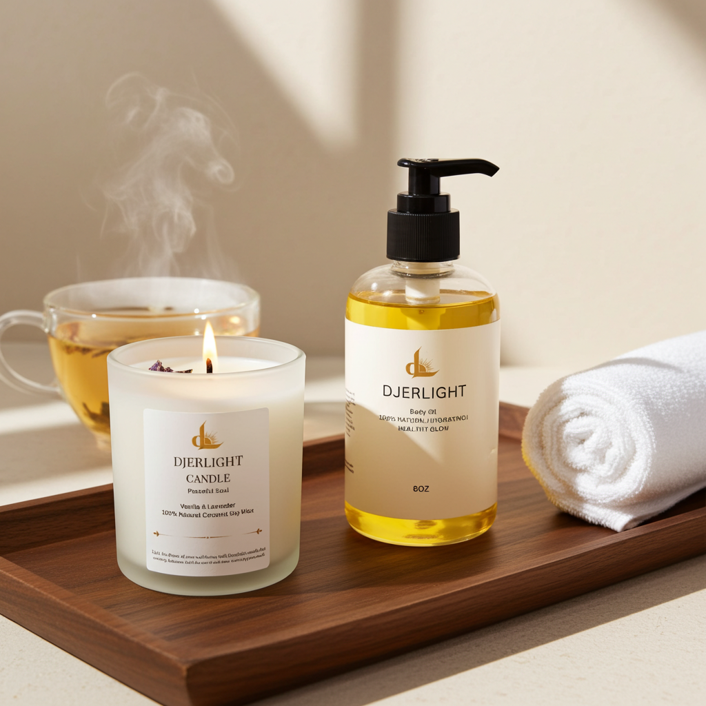 Djerlight Self-Care Set (Candle + Body Oil)
